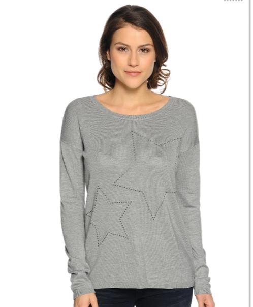 Mishumo (kerst)truitje, grijs met glitter sterren, mt L, nie, Kleding | Dames, Truien en Vesten, Nieuw, Maat 42/44 (L), Grijs