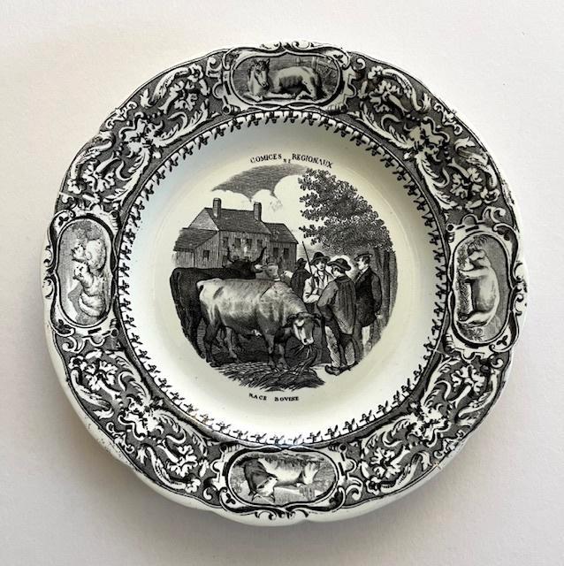 Gien Geoffroy et C. Frans keramiek bordje, Antiek en Kunst, Antiek | Servies los, Ophalen of Verzenden