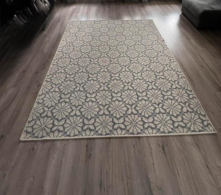 Vloerkleed groot 200x230 grijs blauw, Huis en Inrichting, Stoffering | Vloerbedekking, Zo goed als nieuw, Tapijt, Grijs, Blauw