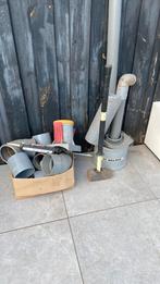 Plastic buizen en zware hamer, Ophalen, Gebruikt