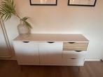 Dressoir in wit/eikenhout, Leen Bakker, Ophalen, Gebruikt, Eikenhout, 25 tot 50 cm
