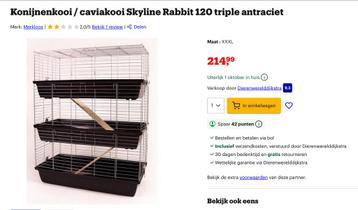 Cavia kooi of konijnen kooi 3 verdiepingen 120 cm breed. beschikbaar voor biedingen