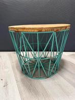 Bijzettafel, Huis en Inrichting, Tafels | Bijzettafels, Minder dan 55 cm, Rond, Zo goed als nieuw, Ophalen