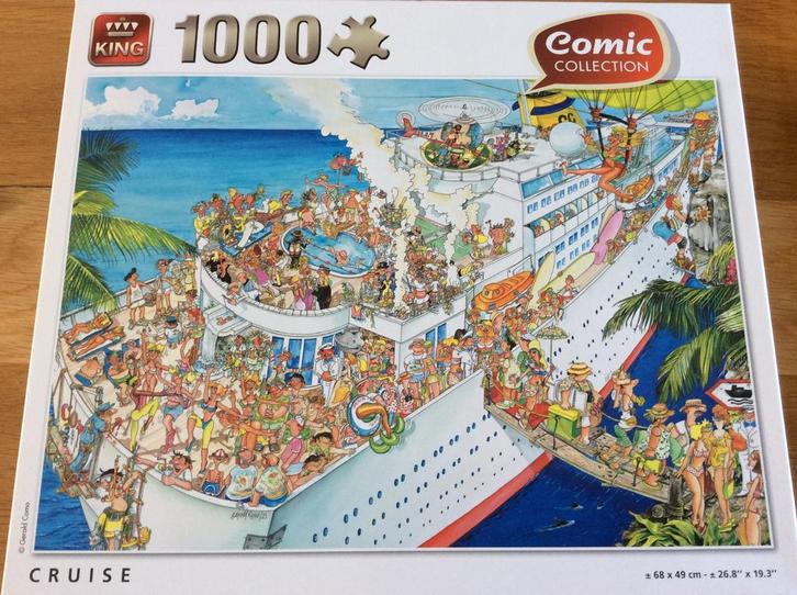 Puzzel Cruise 1000 z.g.a.n., Hobby en Vrije tijd, Denksport en Puzzels, Zo goed als nieuw, Legpuzzel, 500 t/m 1500 stukjes, Ophalen of Verzenden