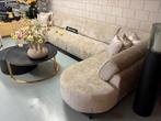 Luxe Velvet Teddy U-bank Rosa 160x380x200cm Sand NEW - NIEUW, Huis en Inrichting, Banken | Bankstellen, Info@oosterbaanwonen.nl