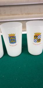 glazen wit provincies 4 stuks, Verzamelen, Glas en Borrelglaasjes, Ophalen of Verzenden