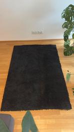 IKEA HAMPEN Shaggy Rug Black 133x195 cm– Very Good Condition, Ophalen, 100 tot 150 cm, Zwart, Zo goed als nieuw