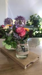 Bruiloftsdecoratie, vaasjes, tafel decoratie, Huis en Inrichting, Overige kleuren, Ophalen of Verzenden, Minder dan 50 cm, Glas