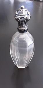 Antiek parfumflesje met zilveren dop, Antiek en Kunst, Ophalen of Verzenden