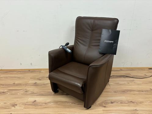 Prominent romeo sta op stoel bruin leer, Huis en Inrichting, Stoelen, Gebruikt, Eén, Leer, Bruin, Ophalen
