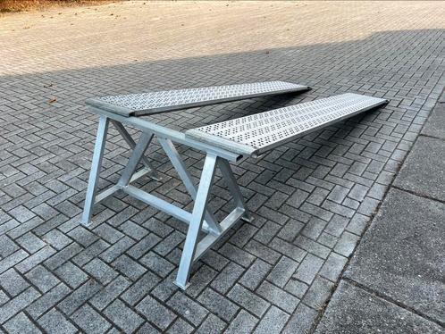 Zware oprijplaten met schraag, Auto diversen, Aanhangwagen-onderdelen, Ophalen of Verzenden