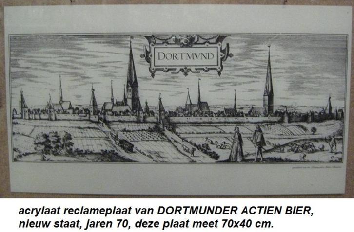 nieuw staat acrylaat plaat van DORTMUNDER ACTIEN BIER 70x40, Verzamelen, Biermerken, Nieuw, Reclamebord, Plaat of Schild, Overige merken