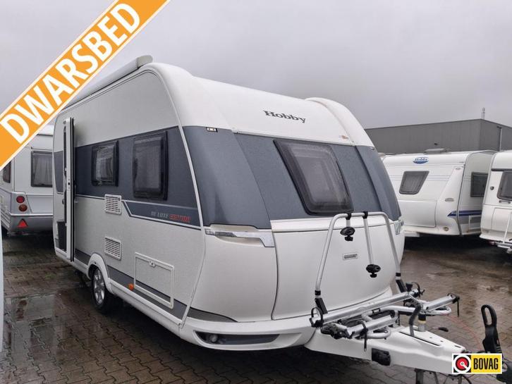 Hobby De Luxe Edition 440 SF Mover/Luifel/Fietsenrek, Caravans en Kamperen, Caravans, Bedrijf, tot en met 3, 1000 - 1250 kg, Treinzit
