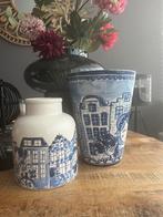 Twee vazen Blond Amsterdam Delfs Blauw, Ophalen, Zo goed als nieuw, Overige kleuren, Minder dan 50 cm