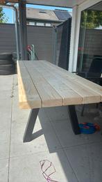 WoodWright Tuintafel 300x80 stalen Disign poten, Ophalen of Verzenden, Rechthoekig, Metaal