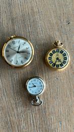 3 x zakhorloge, Overige merken, Zakhorloge, Verguld, Goud