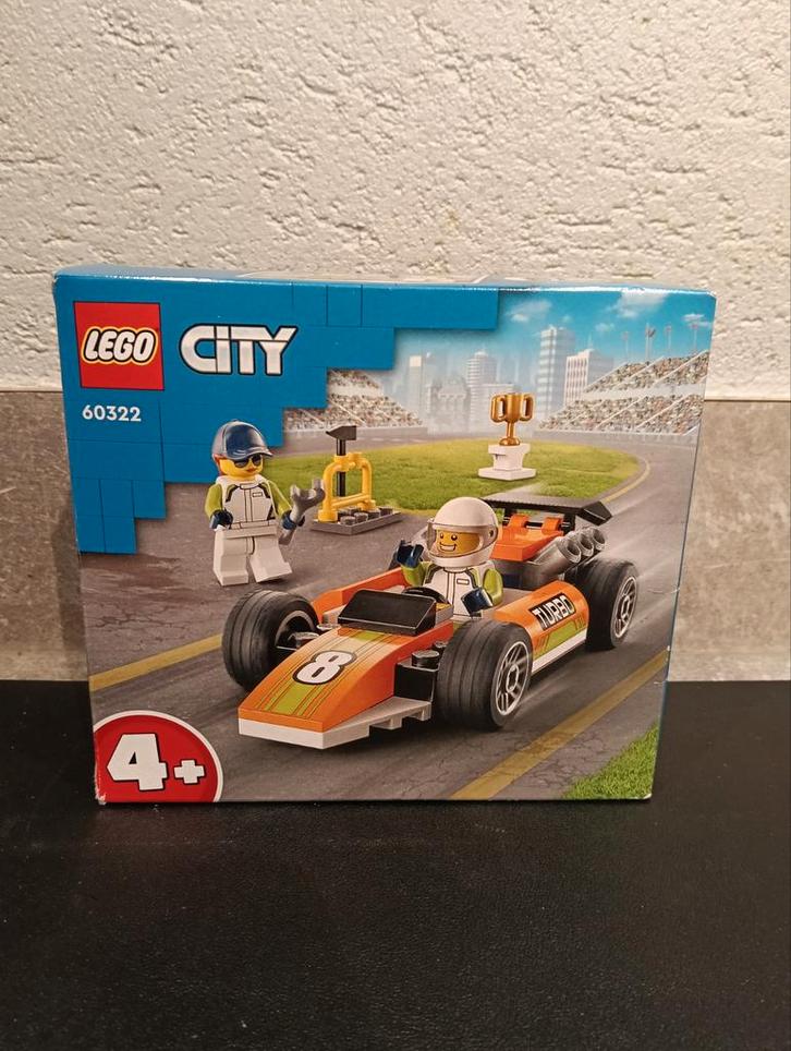 Lego City 60322 Raceauto - Compleet!, Kinderen en Baby's, Speelgoed | Duplo en Lego, Ophalen of Verzenden