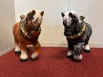 Leuke trekpaard beelden zwart en bruin, Ophalen, Nieuw, Overige materialen, Dierenbeeld