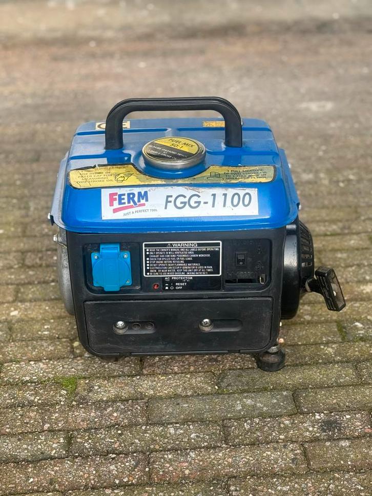 Ferm FGG-1100 Generator, Doe-het-zelf en Verbouw, Aggregaten, Gebruikt, Benzine, Minder dan 5 kVA, Ophalen