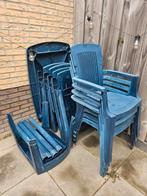 Tuin tafel met stoelen en bijzettafels, Ophalen, Gebruikt, Bijzettafel, 8 zitplaatsen
