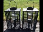 Lantaarns, bamboe lantaarns, zwarte lantaarns, Gebruikt, 25 tot 50 cm, Zwart, Ophalen of Verzenden