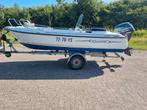 Cresent cosmos 25 pk yamaha en trailer, 10 tot 30 pk, Ophalen of Verzenden, Zo goed als nieuw, 3 tot 6 meter