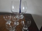 Bowlkom met lepel en glaasjes, Huis en Inrichting, Keuken | Servies, Glas of Glazen, Ophalen of Verzenden, Overige stijlen, Glas