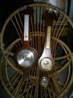 Barometer hygrometer thermometer inéén houten wandplaat, Gebruikt, Ophalen of Verzenden