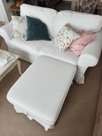 Ektorp 2 zits bank + hocker, Huis en Inrichting, Ophalen, Driepersoons, 75 tot 100 cm, Zo goed als nieuw