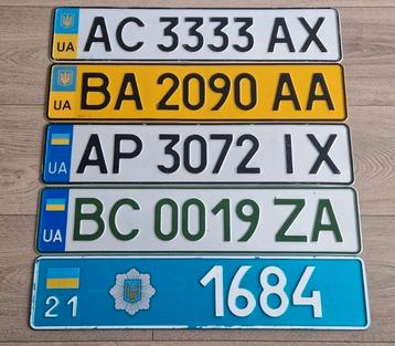 Kentekenplaten nummerplaten nummerborden Oekraïne beschikbaar voor biedingen