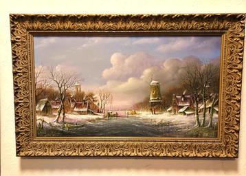 Prachtig groot winterlandschap Thomas Heesakkers beschikbaar voor biedingen