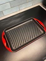 Le Creuset grillplaat, Ophalen of Verzenden, Zo goed als nieuw, Gietijzer