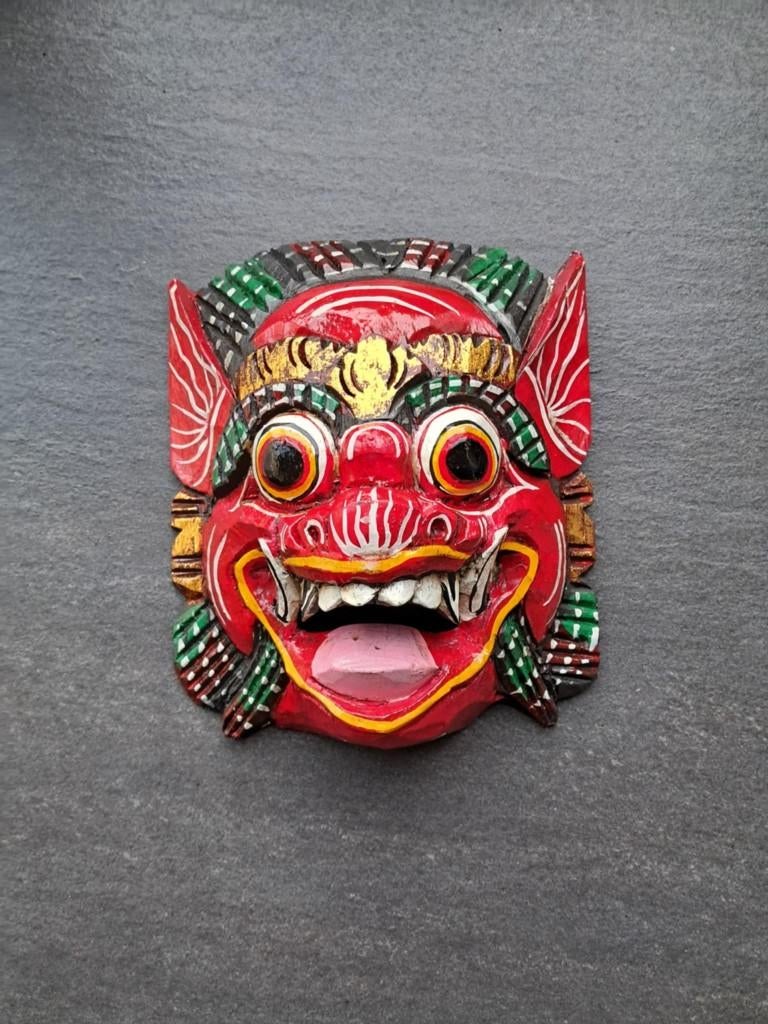 Barong-masker/Indonesië/Bali/handgemaakt/rood, Ophalen of Verzenden