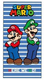 Super Mario Badlaken / Strandlaken - Mario en Luigi - Katoen, Kinderen en Baby's, Kinderkleding | Kinder-zwemkleding, One size