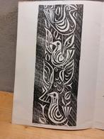 Originele houtsnede Nico Visscher – gesigneerd ’61 –, Antiek en Kunst, Ophalen of Verzenden