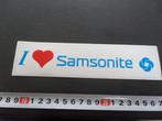 sticker I LOVE SAMSONITE, Ophalen, Zo goed als nieuw, Bedrijf of Vereniging
