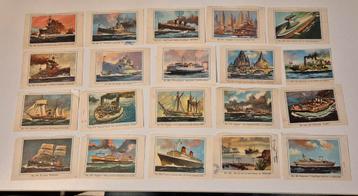 20x Oude Sigarettenkaarten - Schepen Thema beschikbaar voor biedingen