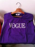 Vogue mouwloos retro T-shirt met schoudervulling, maat M/L, Maat 38/40 (M), Paars, Ophalen of Verzenden, Vogue