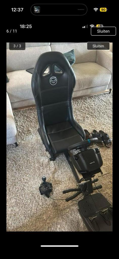 PS5 Racestuur + Stoel, Pedalen & Pook - Nieuwstaat!, Spelcomputers en Games, Spelcomputers | Overige, Zo goed als nieuw, Ophalen