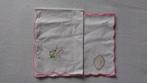 Geborduurde tafelkleed en 4 servetten, Huis en Inrichting, Ophalen, Nieuw, Wit, Tafelkleed of Tafelzeil
