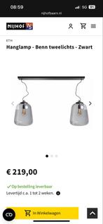 Glazen Hanglamp Nijhof Baarn - Sfeervol!, Huis en Inrichting, Ophalen, Zo goed als nieuw, Glas, 50 tot 75 cm