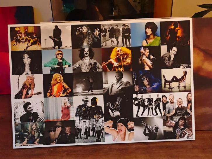 Muziek Collage - Bekende Artiesten, Antiek en Kunst, Kunst | Tekeningen en Foto's, Ophalen of Verzenden