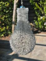 Hanglamp draadstaal zilverkleurig, Huis en Inrichting, Lampen | Hanglampen, Ophalen of Verzenden, Zo goed als nieuw, Minder dan 50 cm