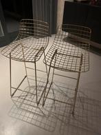 2 HK living Barkrukken Messing/Goud - Zo Goed Als Nieuw, Huis en Inrichting, Barkrukken, Ophalen, 60 tot 90 cm, Zo goed als nieuw