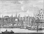 gravure Kolk, Beurs, Gapersbrug Rotterdam 1705 , P. Schenk, Antiek en Kunst, Kunst | Etsen en Gravures, Verzenden