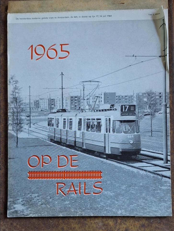 Op de Rails Kalender 1965, Verzamelen, Spoorwegen en Tramwegen, Zo goed als nieuw, Trein, Boek of Tijdschrift, Ophalen of Verzenden