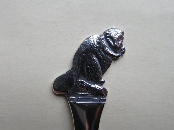 Verzilverd lepeltje WWF Bever, Antiek en Kunst, Antiek | Bestek, Verzenden