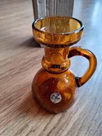 Nieuw vaasje Etruska in de warme Amber kleur., Antiek en Kunst, Antiek | Glas en Kristal, Ophalen