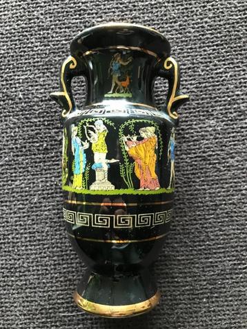 Vintage Vaasje Grieks Gold Collectible Keramiek/Terracotta. beschikbaar voor biedingen