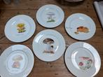 6 handbeschilderde dinerborden paddenstoel, Huis en Inrichting, Keuken | Servies, Ophalen of Verzenden, Zo goed als nieuw, Bord(en)